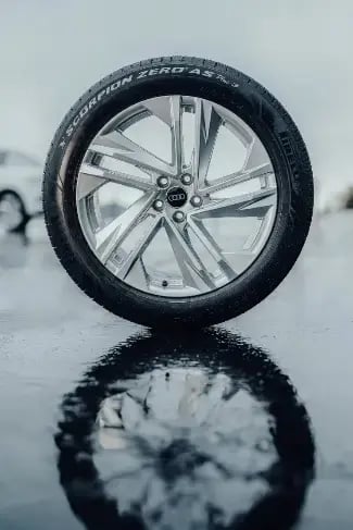 Image of a Pirelli tire created by AI